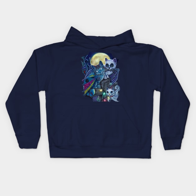 Nightmare Before Catmas Kids Hoodie by MoniWolf